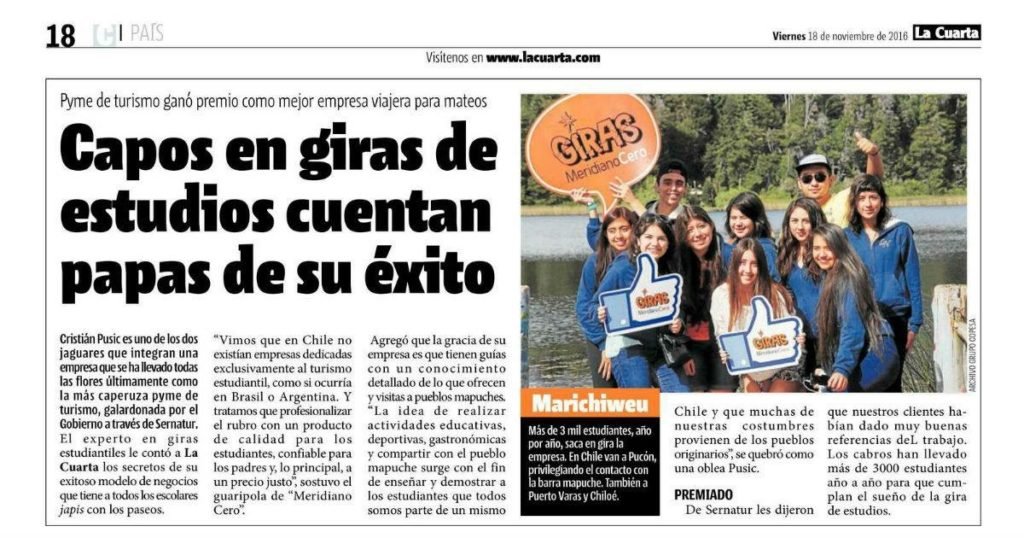 «Capos en Giras de Estudios cuentan papas de su éxito» Meridiano Cero